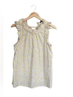 J.Crew Ruffle-Trim Top in the Rose Vines Floral Print